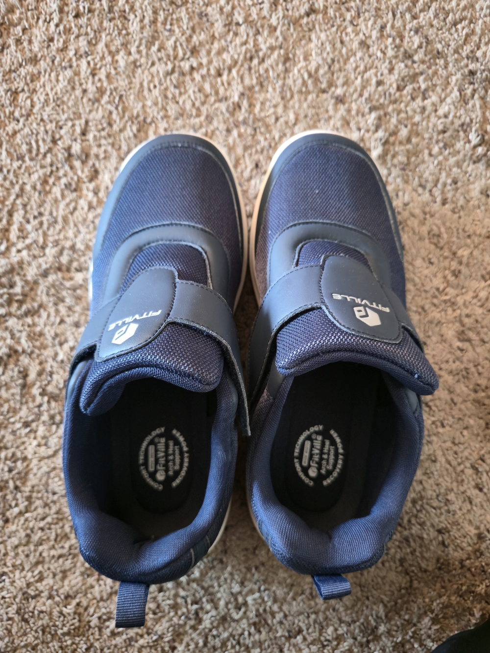 Fitville Navy Slip-On Loafers for Men